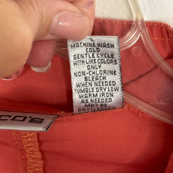 Chico's Salmon Full Zip Windbreaker with Pockets Chico's Size 2 (US Lg/12) EUC - Picture 5 of 7